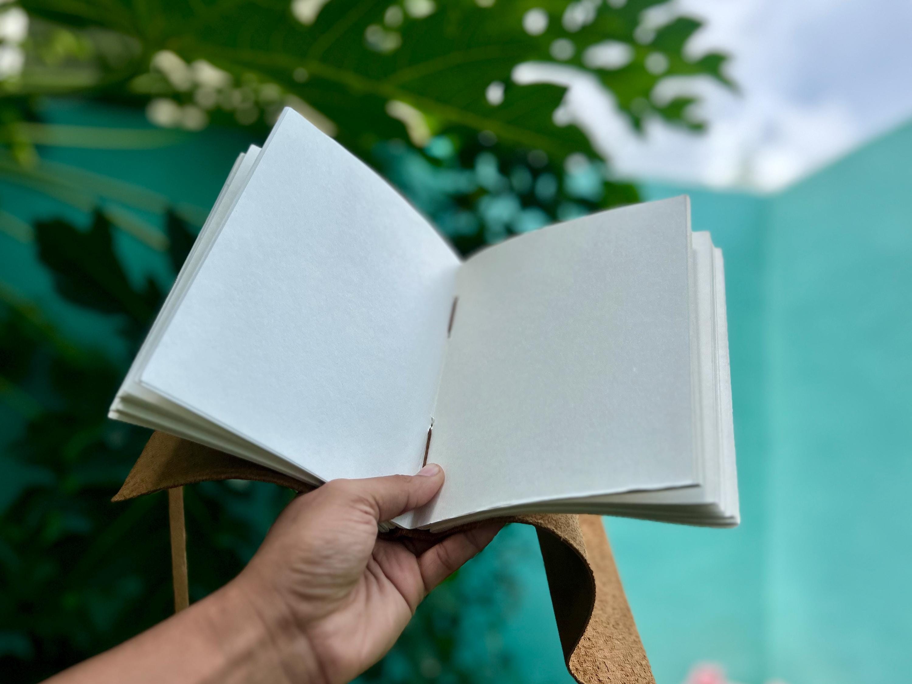 Handmade 'Tree of Life' Leather Journal (8 × 6 inches) – Vintage Notebook & Gift