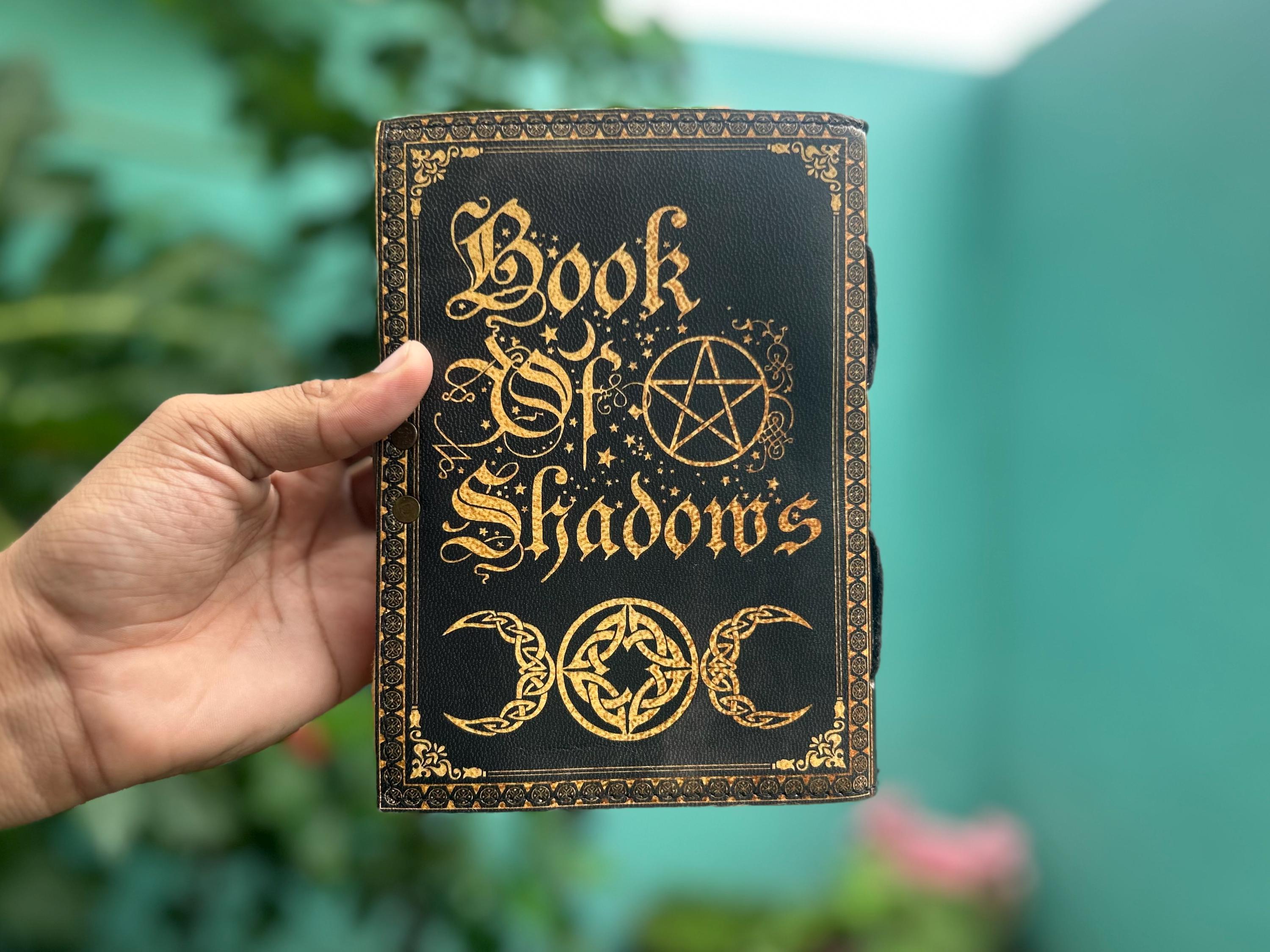 Book of Shadows Leather Journal (5×7 in) – Vintage Travel Notebook & Gift