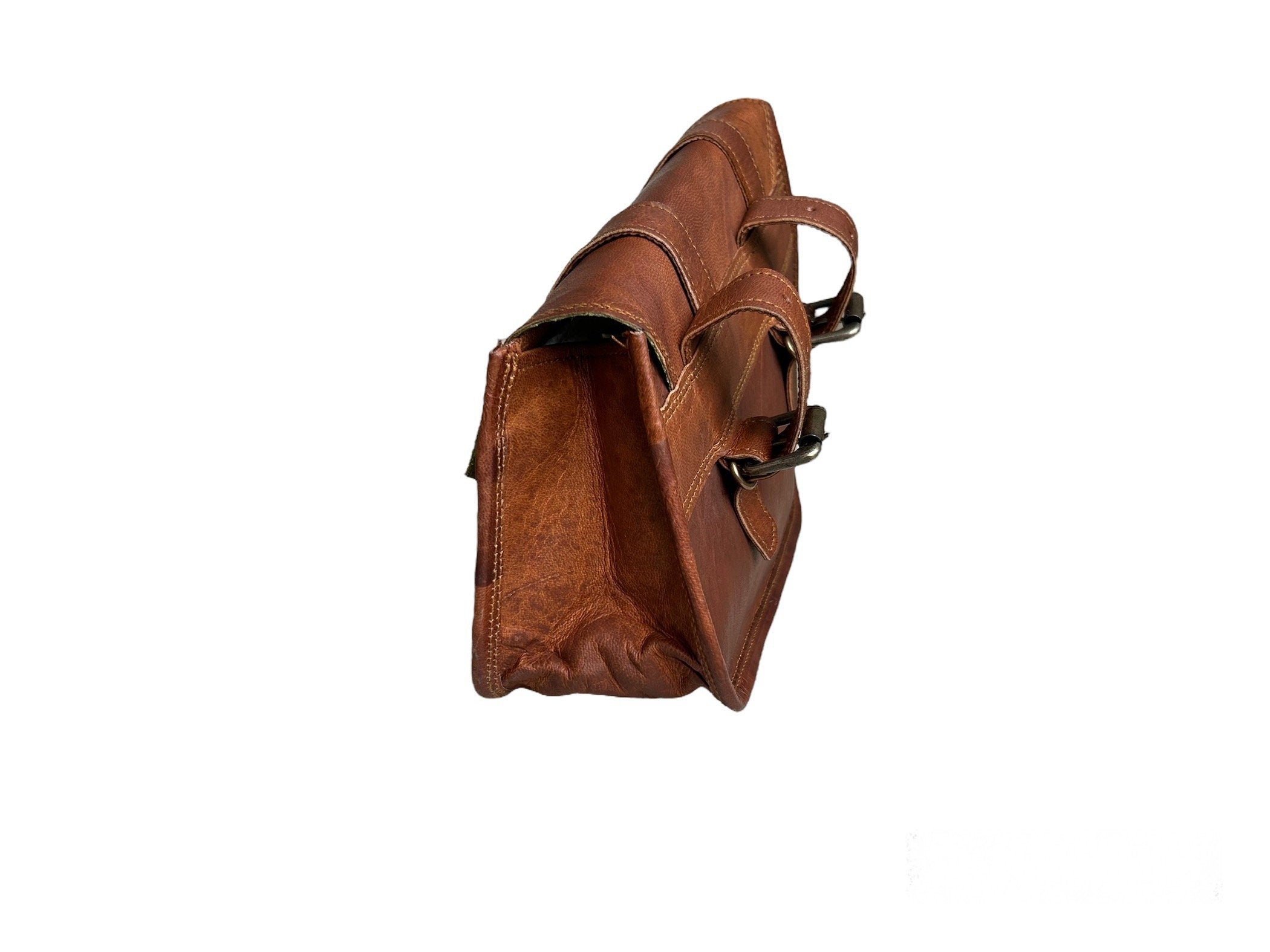 Lupi Brown Motorcycle Saddle Bag