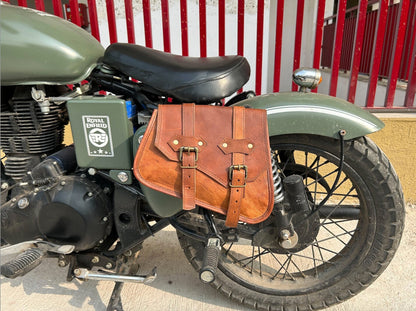 Lupi Brown Motorcycle Saddle Bag