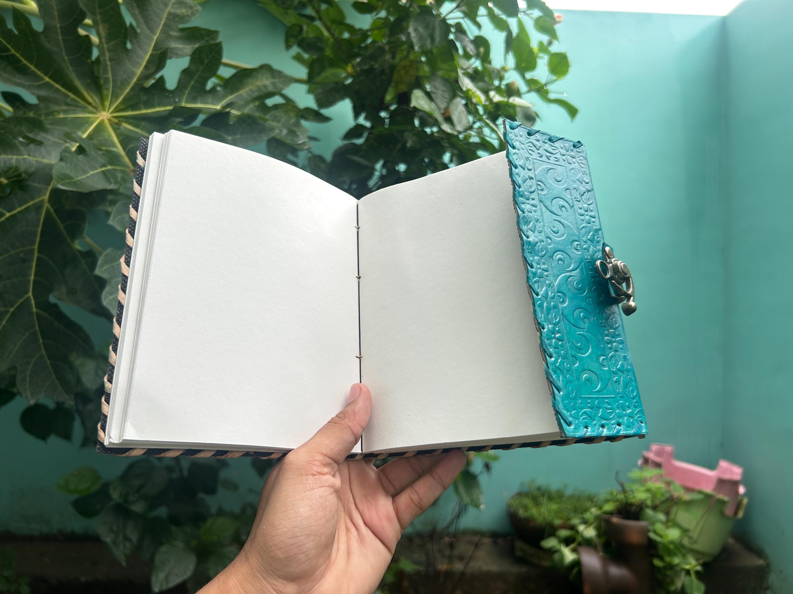 Set of 2 Leather Journals – Mother of Earth (7×10 in) & One Stone (5×7 in)
