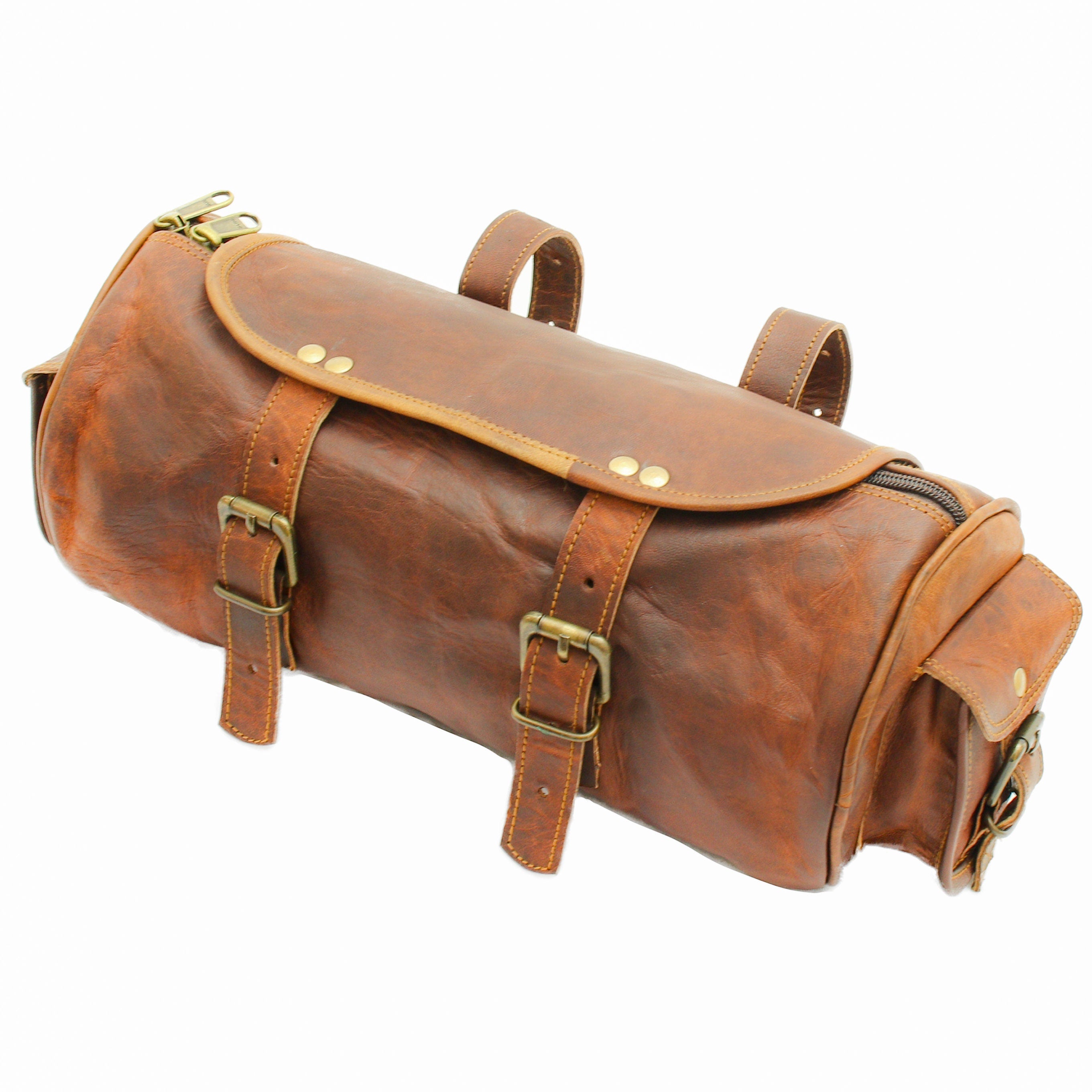 Rogue Rider Brown Motorcycle Saddle Bag