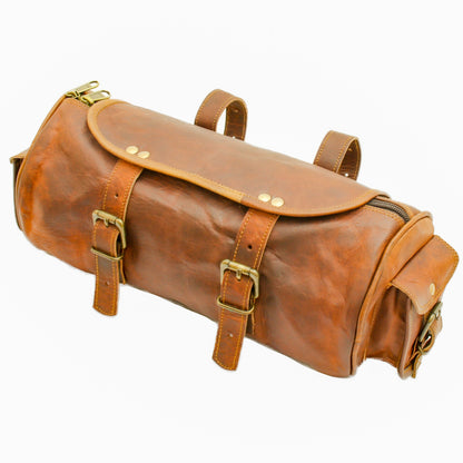 Set Of 2 Rogue Rider Brown Motorcycle Saddle Bag