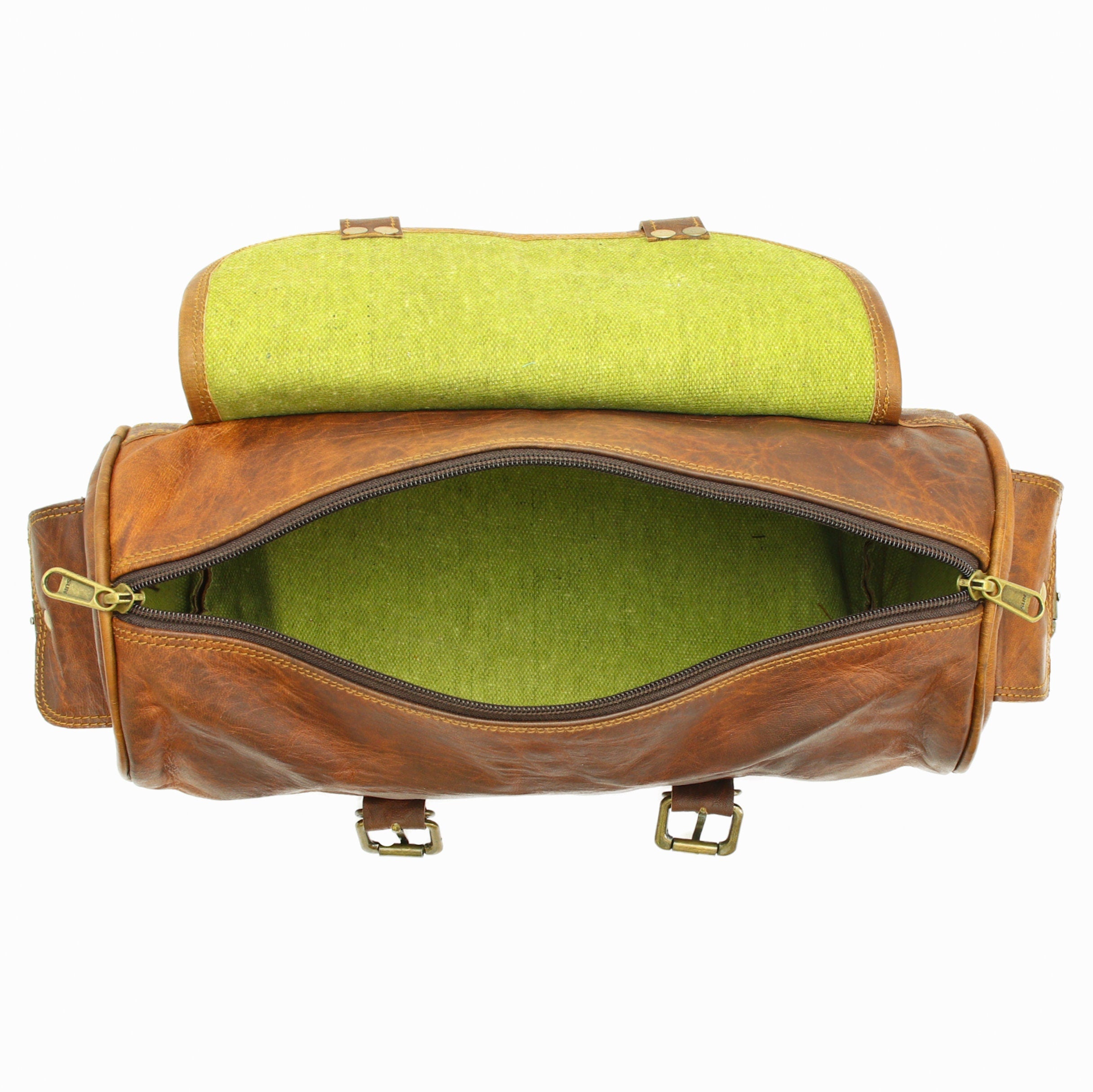 Set Of 2 Rogue Rider Brown Motorcycle Saddle Bag